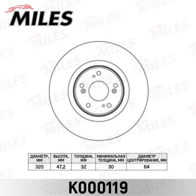 Диск тормозной передний D320мм. HONDA ACCORD 2.4 08- (TRW DF6437) K000119