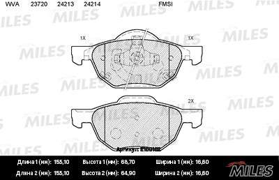 Колодки тормозные передние (без датчика) (Смесь Semi-Metallic) HONDA ACCORD 2.0/2.2/2.4 03 (TRW GDB3355) E100162