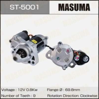 Стартер MASUMA, HONDA / L13A1, L13A6 (12V/0.8KW). Артикул - ST-5001