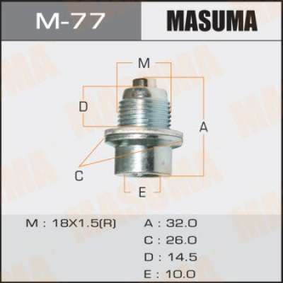 Болт маслосливной A/T С МАГНИТОМ MASUMA (с шайбой) Honda ACCORD.CF3, CF4 18x1.5mm