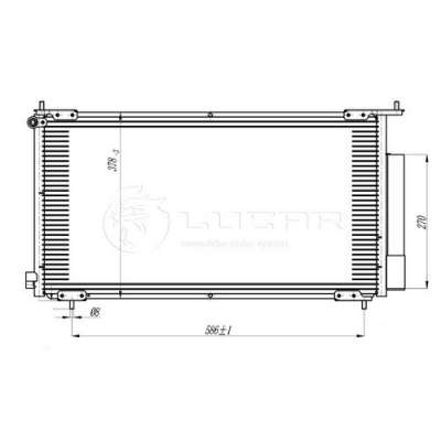 Радиатор кондиц. с ресивером для а/м Honda CR-V (02-) (LRAC 23NL)