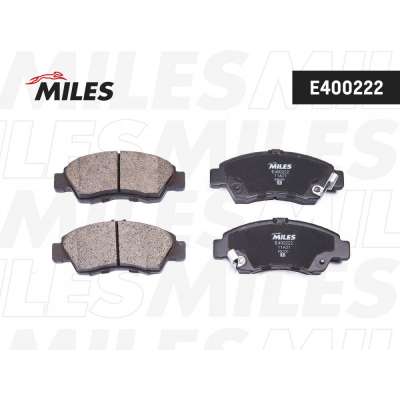 Колодки тормозные HONDA CIVIC 1.3-1.6 91-01/JAZZ 1.2/1.4 02- перед. LowMetallic Miles. Артикул - E400222